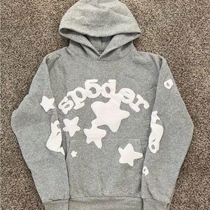 Gray spider hoodie size men’s large